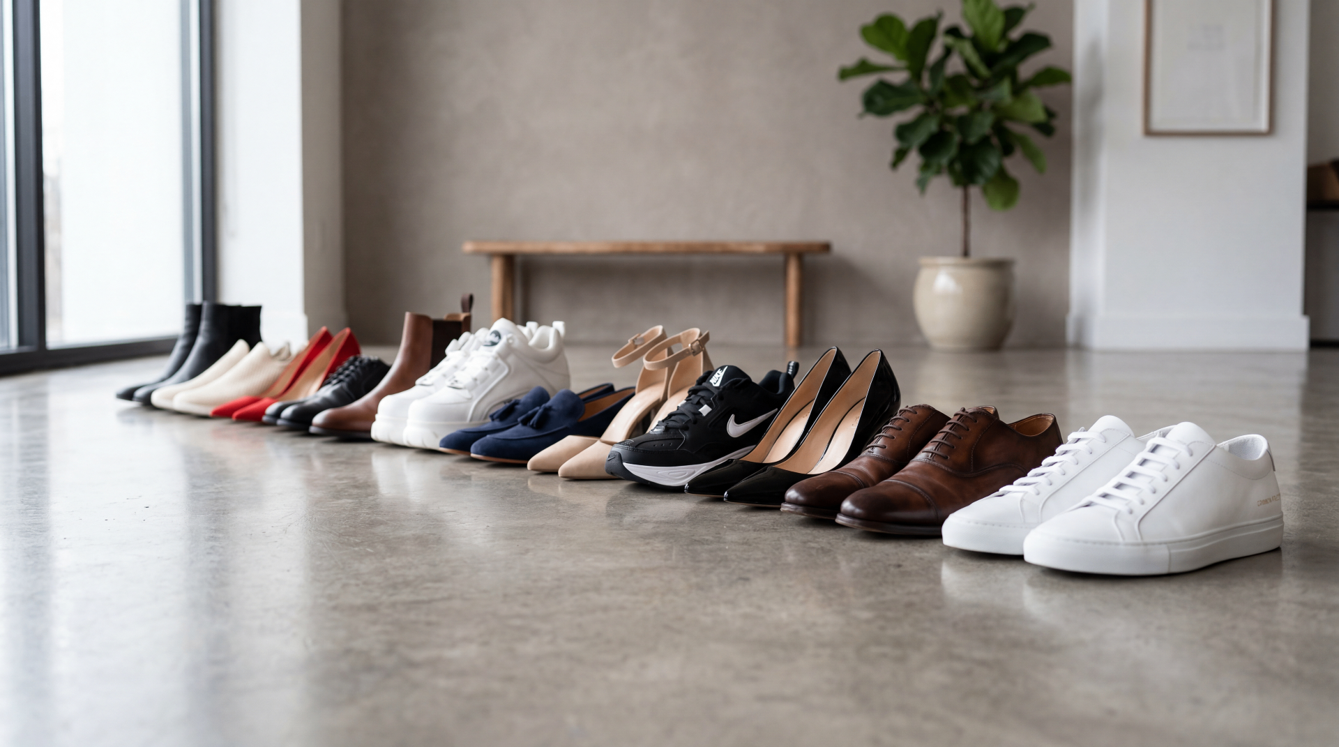 Multiple shoe types
